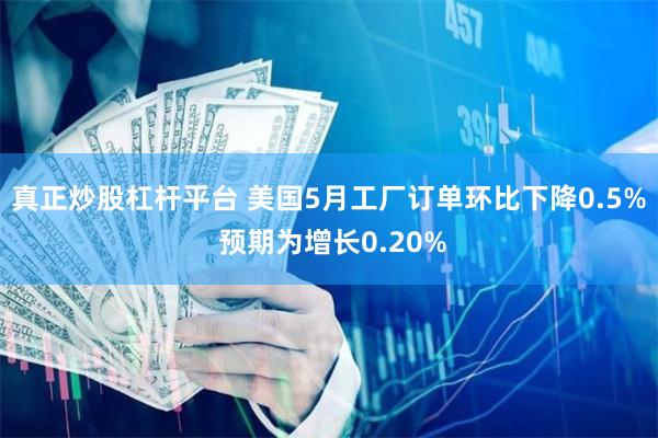 真正炒股杠杆平台 美国5月工厂订单环比下降0.5% 预期为增长0.20%