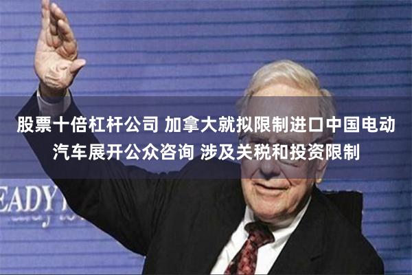 股票十倍杠杆公司 加拿大就拟限制进口中国电动汽车展开公众咨询 涉及关税和投资限制