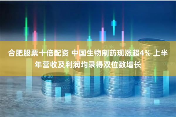 合肥股票十倍配资 中国生物制药现涨超4% 上半年营收及利润均录得双位数增长
