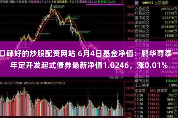 口碑好的炒股配资网站 6月4日基金净值：鹏华尊泰一年定开发起式债券最新净值1.0246，涨0.01%
