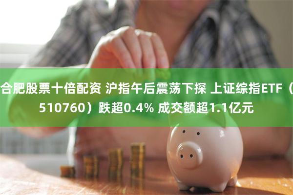 合肥股票十倍配资 沪指午后震荡下探 上证综指ETF（510760）跌超0.4% 成交额超1.1亿元