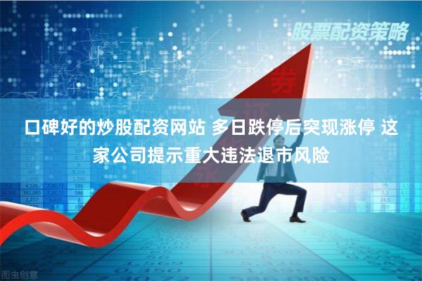 口碑好的炒股配资网站 多日跌停后突现涨停 这家公司提示重大违法退市风险